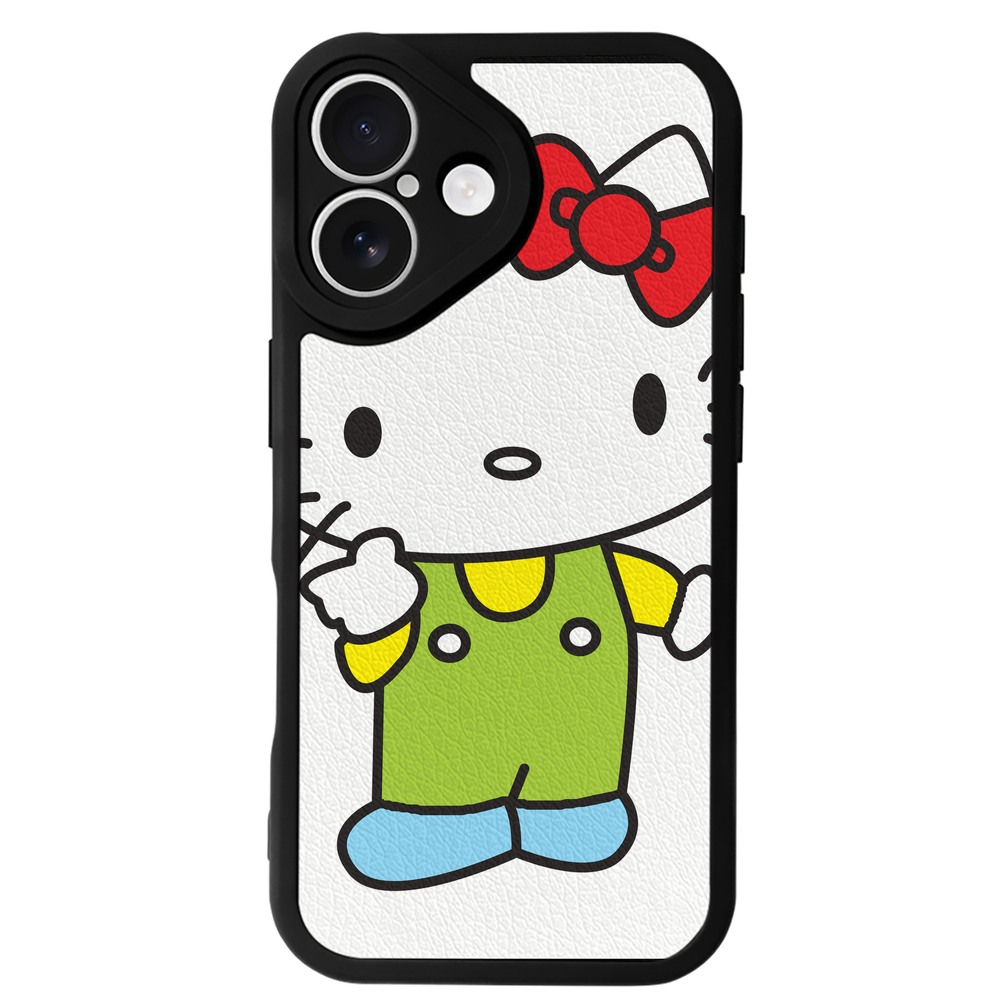 （画像用） Hello Kitty ハローキティ 【iPhone 16シリーズ対応】シリコンスマホケース（レザー調） 材質：シリコン